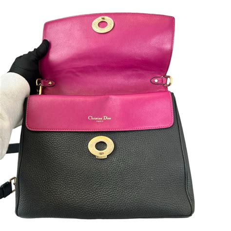 bullcalf small be dior flap black|CHRISTIAN DIOR Bullcalf Small Be Dior Flap Black Fraise 94652 .